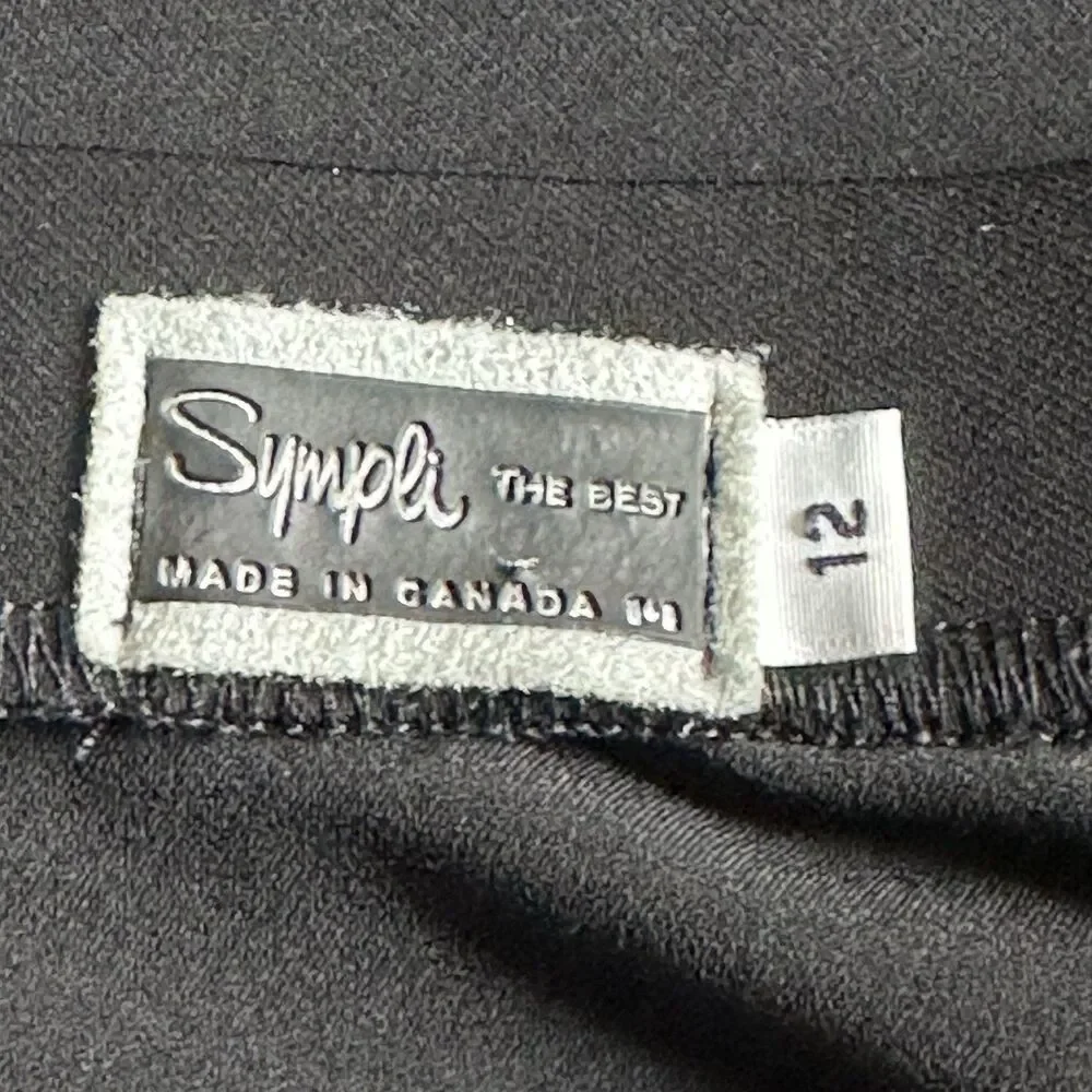 Sympli the Best Women’s Asymmetrical Hem Black Skirt Size 12 Witchy Whimsygoth